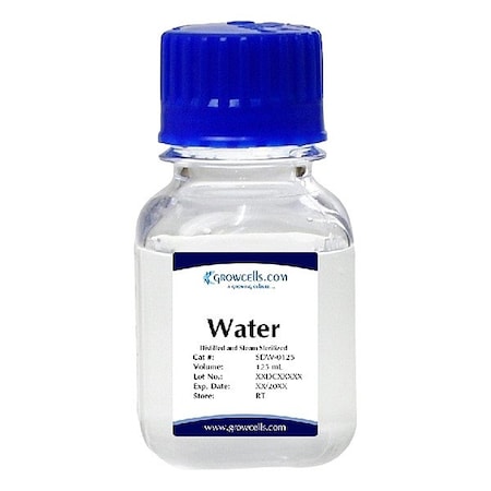 Growcells Water - Sterile Distilled, 48 x 125ml SDW-0125-48