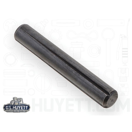 Huyett Type A Grooved Pin, Alloy Steel, 0.312 in Dia x 0.310 in Small End Dia x 2.000 in Length GPA-0312-2000-A