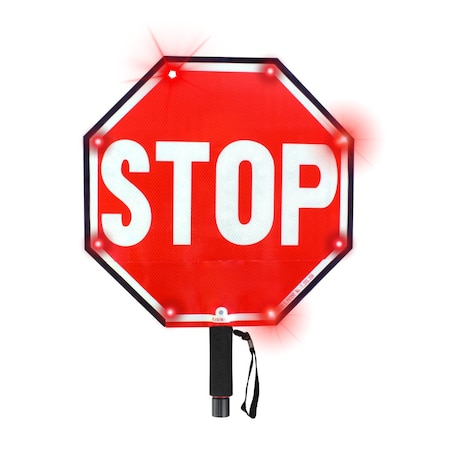 Stop-Lite 18 in Stop/Stop Paddle 2.0 (LEDs around border) PA-21122