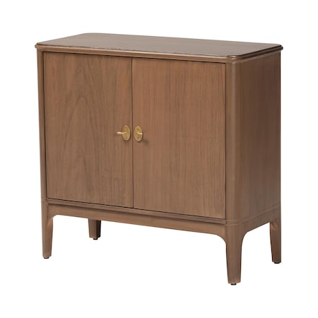 Bali & Pari Latifa Storage Cabinet, 2-Door Accent Cabinet with Rounded Edges and Metal Door Pulls 271-14789-ZORO
