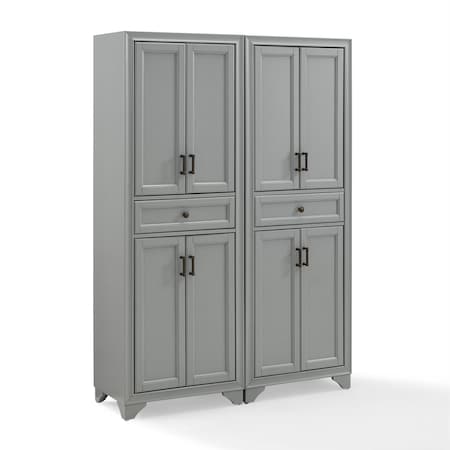 Crosley Tara 2-Piece Kitchen Storage Pantry Set KF33005GY