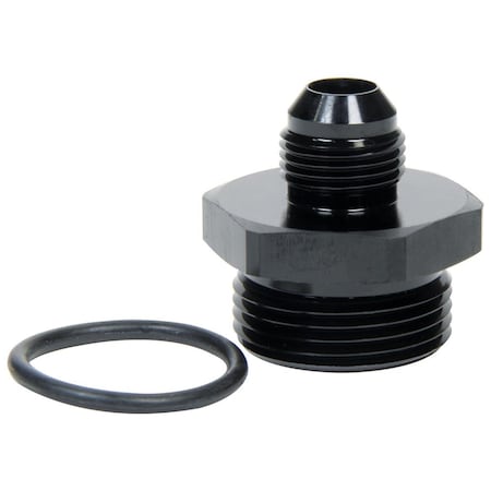 Allstar Performance 0.875-14 in. Flare to ORB Fuel Pump Rail Adapter with 10AN to 10AN Male O-Ring, Black ALL49848