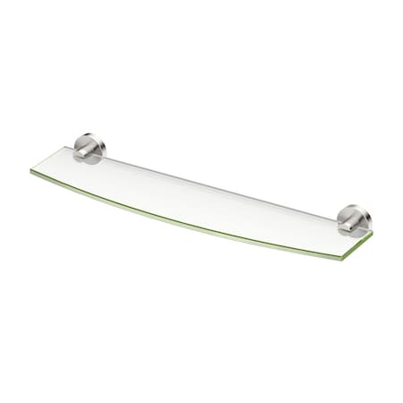 Gatco Glam Glass Vanity Shelf, Satin Nickel 4646