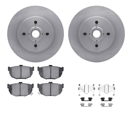 Dynamic Friction Co DFC Brake Rotor with 5000 Brake Pads and Hardware Kit 6512-67206