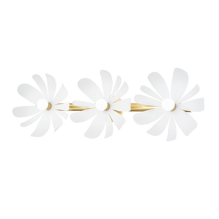 Mitzi Tali Roth X Twiggy 3 Light Bath And Vanity 4.5 In. Aged Brass/Textured White H698303-AGB/TWH