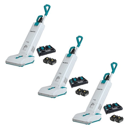 Makita Lxt Bl 12" Upright Vacuum Kit, 36V XCV19PG-3