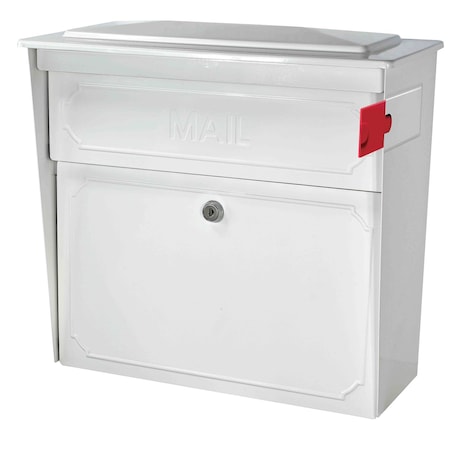 Mail Boss Townhouse Locking Wall-Mount Mailbox, Alpine White, 14/16-Gauge Steel 805948