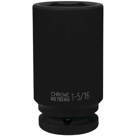 Performance Tool 3/4 in. Dr. 1-5/16 in. 6pt Deep Impact Socket, Cr-Mo, Black Oxide Finish M742-42