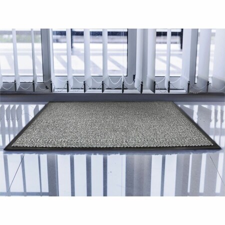 Floortex Door Mat, Polypropylene, 0.25 in Thick, Gray, 32 in W x 48 in L FR48120DCBWV