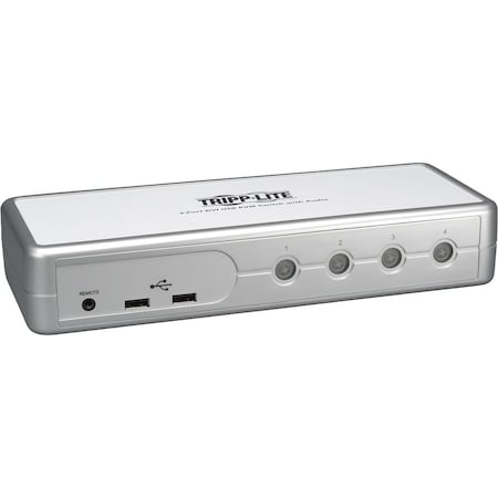 Tripp Lite KVM, 4-Port, DVI, Audio, Cables, USB B004-DUA4-K-R