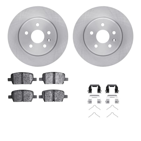 Dynamic Friction Co DFC Brake Rotor with 5000 Brake Pads and Hardware Kit 6512-65122