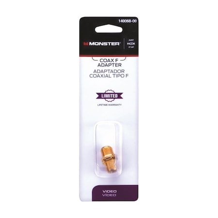 Monster Cable Just Hook It Up Coax F Adapter 900 MHz 140068-00