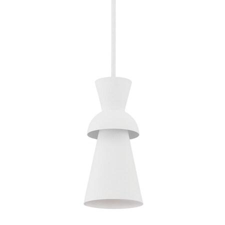 Troy Lighting Florence 1 Light Pendant 6.5 In. Gesso White F7902-GSW