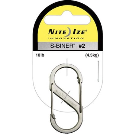 Nite Ize 2" L, Stainless Steel, Silver SB3-03-11