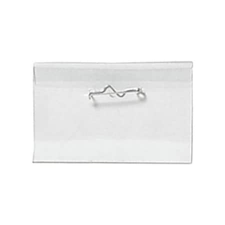 Brady BADGE HOLDER, 2-1/4x3-1/2inACETATE CONVENTION BADGE HOLDER W/NICKEL PLATED STEEL PIN 1825-2500