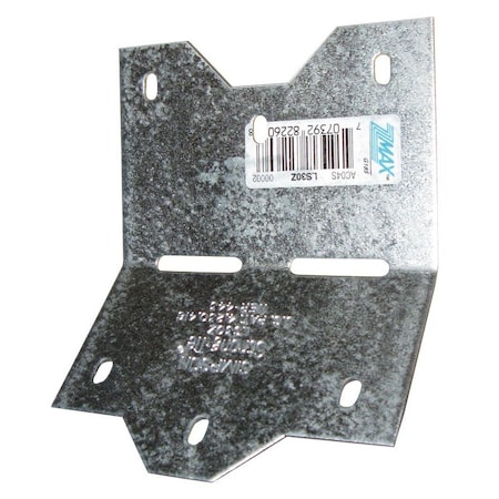 Simpson Strong-Tie LS Skewable Angle, 3-3/8 in H, Steel, ZMAX LS30Z
