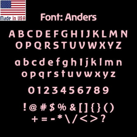 Aacc Self-Adhesive Vinyl Letter: J, Scale: 14 in. Color: Pink Font: Anders by AACC-Anders-UJ-Pink-I14x1