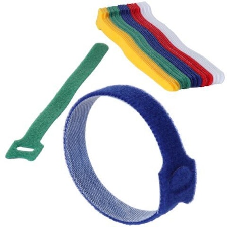 Fleming Supply Cable Tie Assortment, 8 in L, Blue, Green, Red, White, Yellow, 30 PK 614738PEN