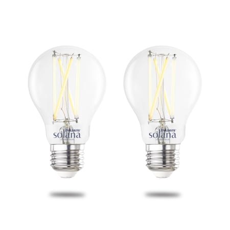 Bulbrite Solana 60-Watt Equivalent 90 CRI A19 Smart WIFI Connected LED Edison Filament Light Bulb, 2PK 861706