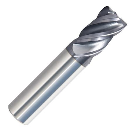 Monster Tool 4 Flute Stub Length End Mill, Corner Radius, 3/16in dia., .030 Radius, nACRo Finish 294-001023