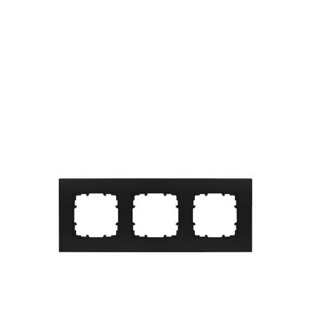 Siemens DELTA miro Frame 3-fold Color Soft Black Dimensions 232x90 mm 5TG1113-0SB