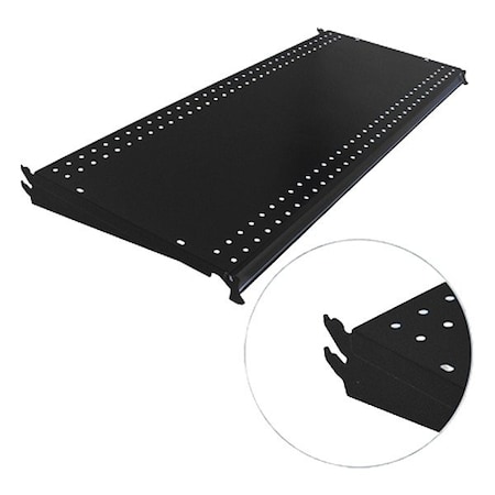 Specialty Store Services Pegboard Shelf, Blk, 1-1/2" H, 48" W 1313BM