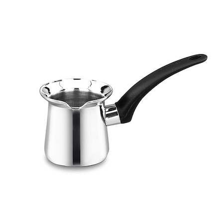 Korkmaz Orbit 12 Ounce Stainless Steel Turkish Coffee Pot in Silver A1208