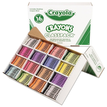 Crayola Classpack Regular Crayons, 16 Colors, PK800 528016