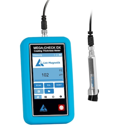 Pce Instruments Coating thickness meter, 2-5000 mcgm Fe with dual probe, sliding sleeve and prism LM-MCDX-52D