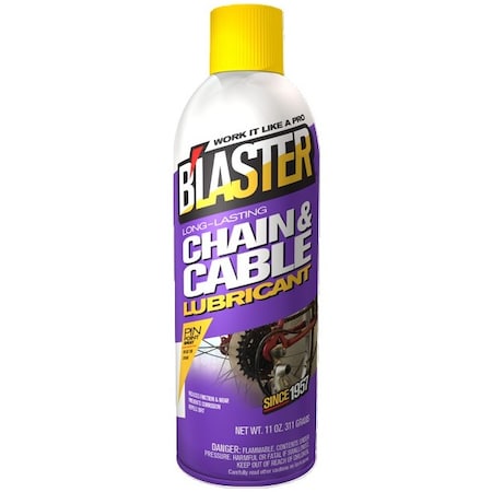 Blaster Chain and Cable Lubricant, 0 to 350 Degree F, 11 oz Aerosol Can, Clear 16-CCL