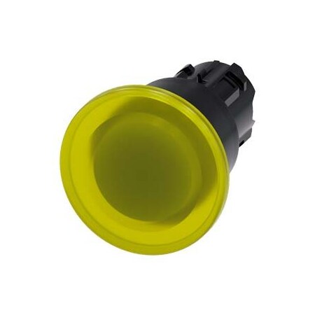 Siemens Illuminated mushroom pushbutton, 22 mm, round, plastic, yellow 3SU1001-1BA30-0AA0-ZY19