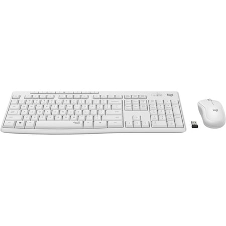 Livewire MK295 Silent Wireless Keyboard Mouse Combo, White LI1723715