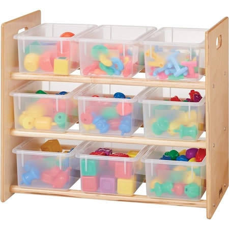 Jonti-Craft Cubbie-Tray Storage Rack, with Clear Cubbie-Trays 07100JC