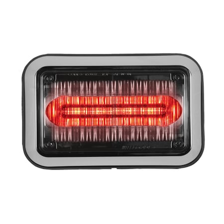 Code 3 LED PrizmIi, With Bezel, Red, 4"X6" 4612CRBZ-75