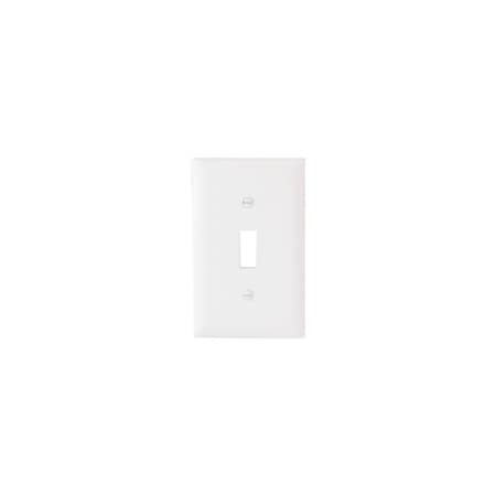 Pass & Seymour 1-Toggle Nylon Wall Plates, White, 10PK TP1WCP10