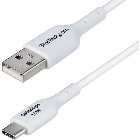 Startech.Com 3FT (91CM) USB-A TO USB-C CHARGING CABLE, CHARGE & SYNC, 3A, USB 2.0, TPE JACKET USB2AC3FWHE