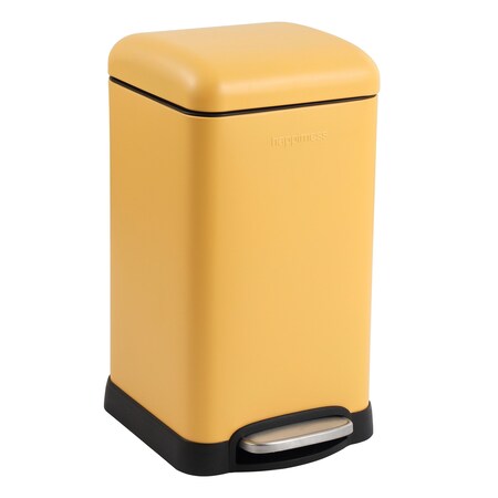 Happimess Betty Retro Mini 3.2-Gallon Step-Open Trash Can, Daffodil Yellow HPM1012L