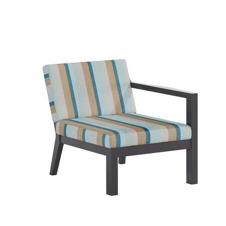 Polybird BREEZE DEEP SEAT SECTIONAL PIECE LEFT CHAIR        BLACK POLYBIRD P101-BK-GAMI