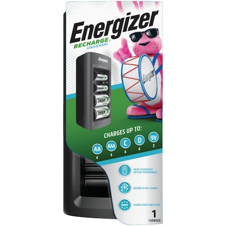 Energizer Universal Battery Charger for C D 9V AA and AAA NiMH Batteries CHFC