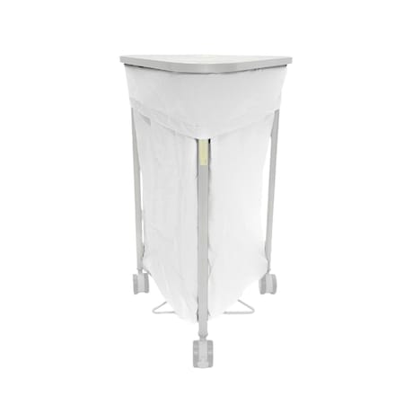 R&B Wire Products Drawstring, Vinyl, Hamper Bag, White 669/AMW