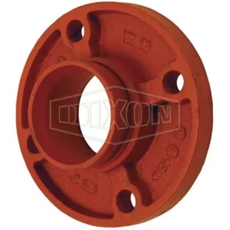Dixon FA Series Flange Adapter, 4 in Nominal, Grooved End Style, Ductile Iron, Painted FA40