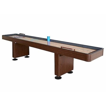 Blue Wave 14 ft. Challenger Shuffleboard Table, Walnut Finish BG1218