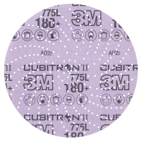 Xtract 3M Cubitron II Film Disc, 180+, 8 in, Die 800LG, 50/Carton, 250 ea/Case, 1000PK 775L