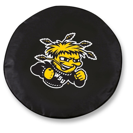Holland Bar Stool Co 37 x 12.5 Wichita State Tire Cover TCH1WichStBK