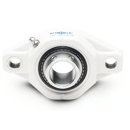Dodge Industrial E-Z Kleen Mounted Bearing, SCEZ Normal Duty Polymer Housed, 2-Bolt Flange 057524 F2B-SCEZ-100-P
