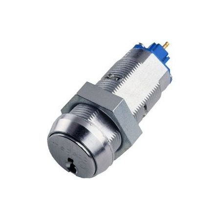 Medeco High Security Locks M3 Single Switch Lock Momentary, Satin Chrome 26 652150T-021-T-26-DL-P