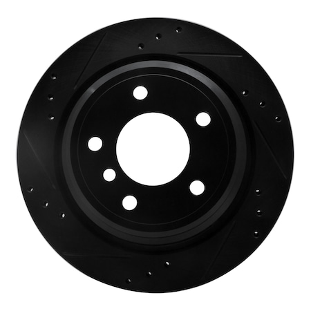 Dynamic Friction Co DFC Brake Rotor - Drilled and Slotted - Black 633-31044L