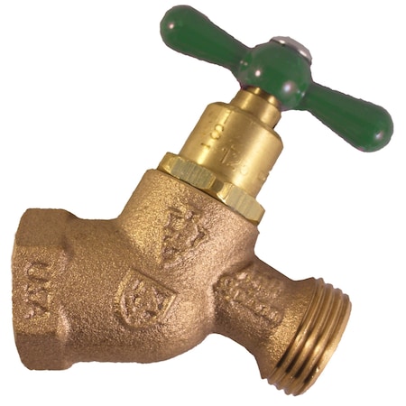 Arrowhead 3/4 in. FIP X 3/4 in. MHT Anti-Siphon Brass No-Kink Hose Bibb 363LF
