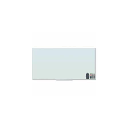 U Brands Floating Glass Dry Erase Board, 72 x 36, White 3978U00-01