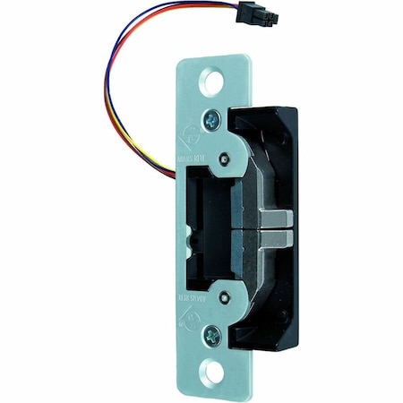 Adams Rite Elec Stk, 12/24 VDC, 4-7/8" Radiused Leaf FP, Powder Coated US19 7401-119